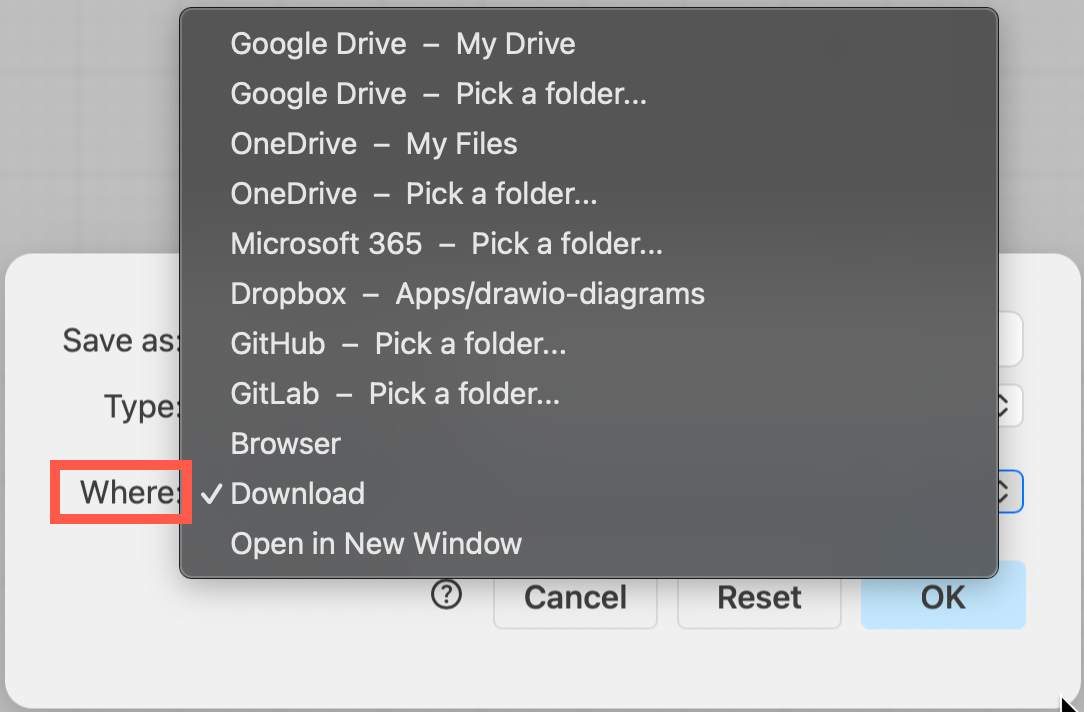 Save your draw.io diagram in many supported native formats via the menu File /> Save As