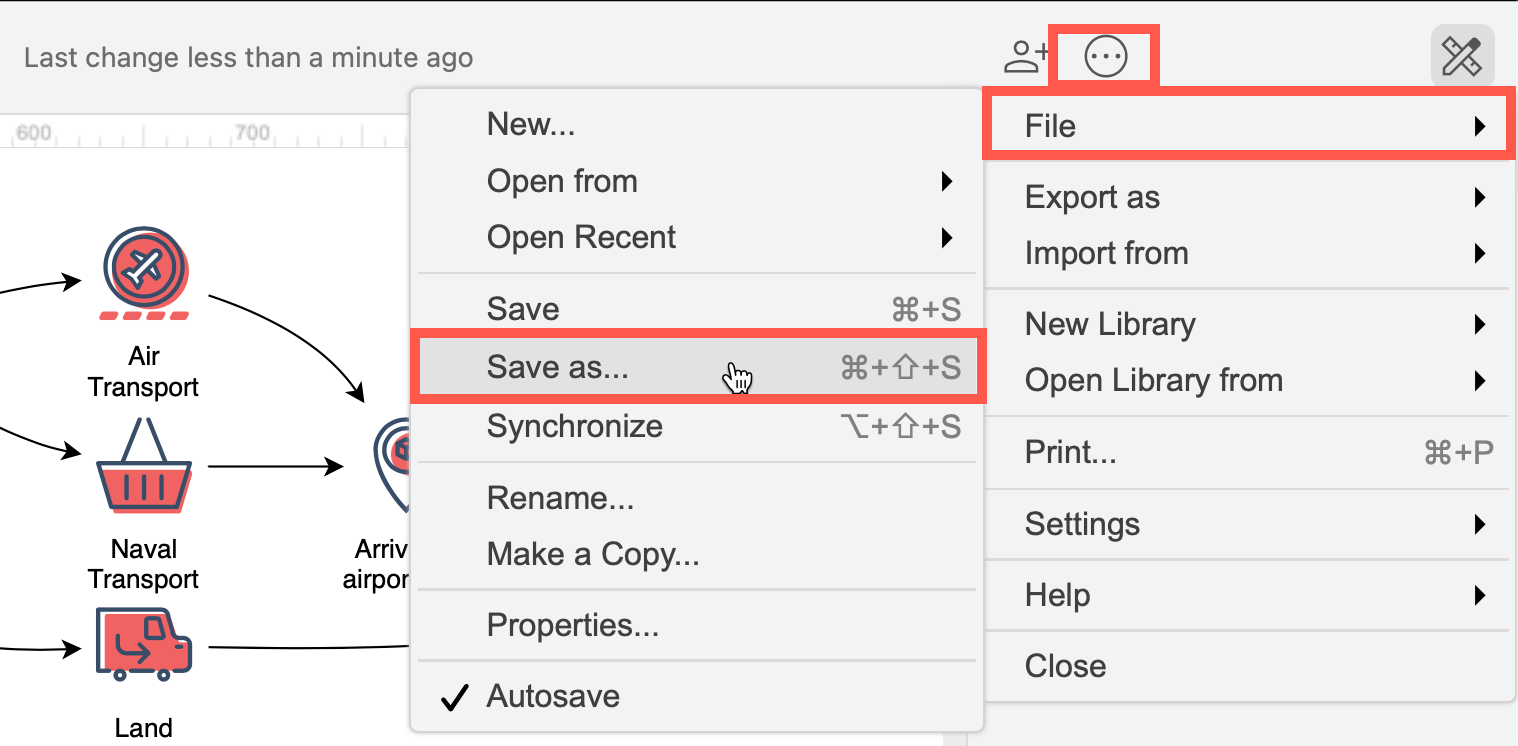 Save your draw.io diagram in many supported native formats via the menu File /> Save As
