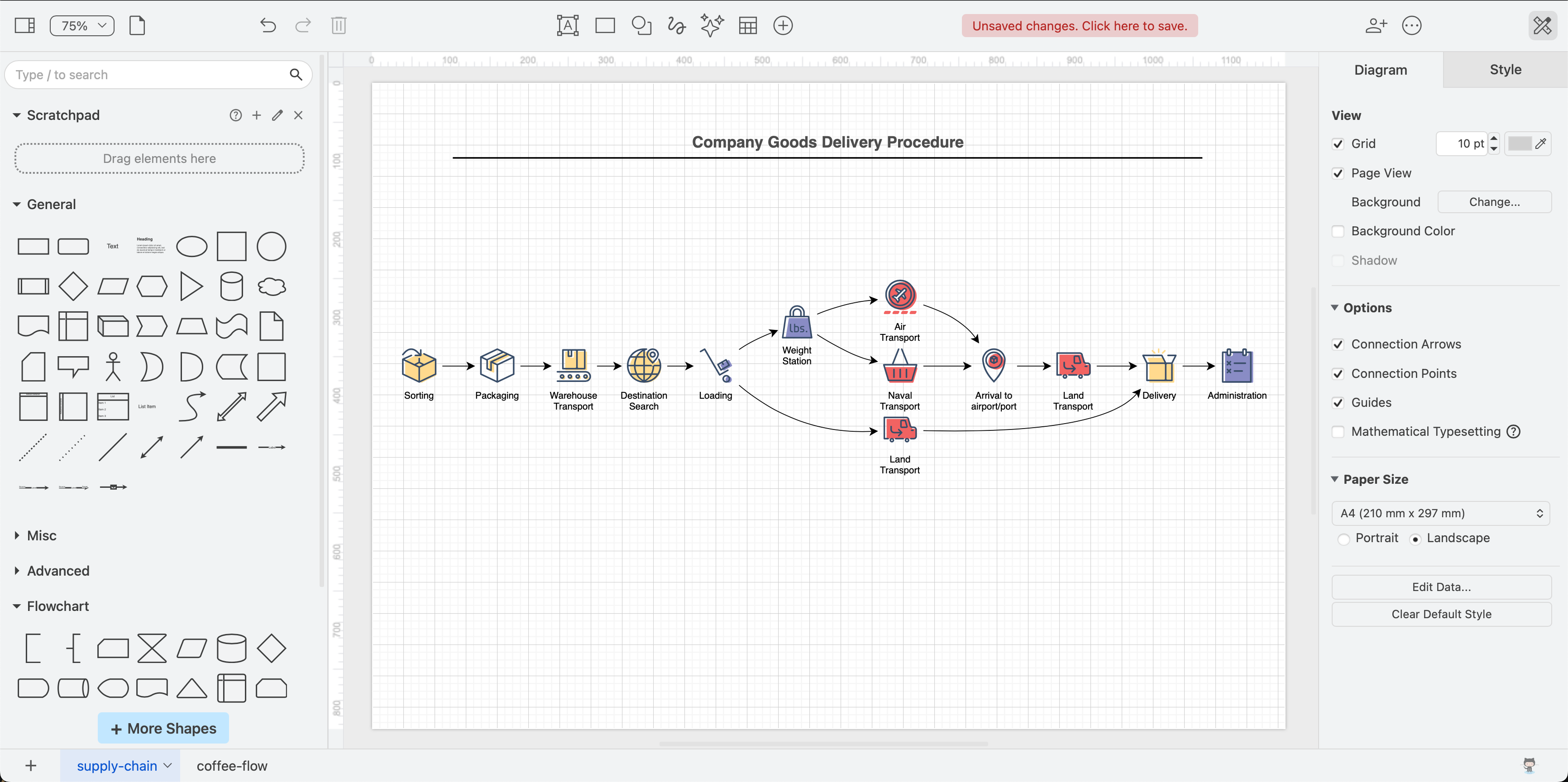 The draw.io simple mode has a simpler toolbar which integrates the menu